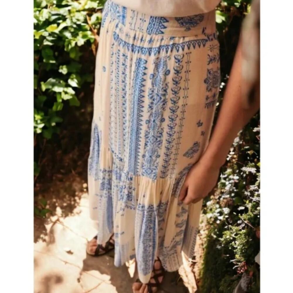 NWT! BA&SH Jupe Ionder Bandana Flowy Printed Midi Skirt - Size 1 / Small - Picture 2 of 10